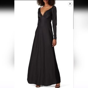 Keepsake Own It Black Satin Gown Size M